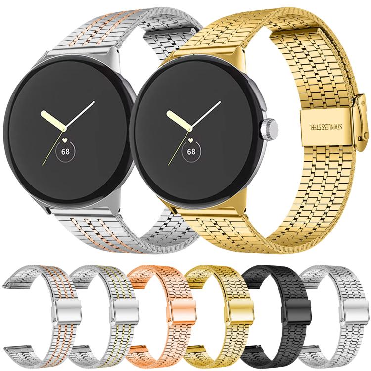 Cinturino per orologio xDfind con fibbia a sette perline in acciaio inossidabile, For Google Pixel Watch 4 / Watch 3 45mm, For Google Pixel Watch 4 / 3 / 2 / 1 41mm