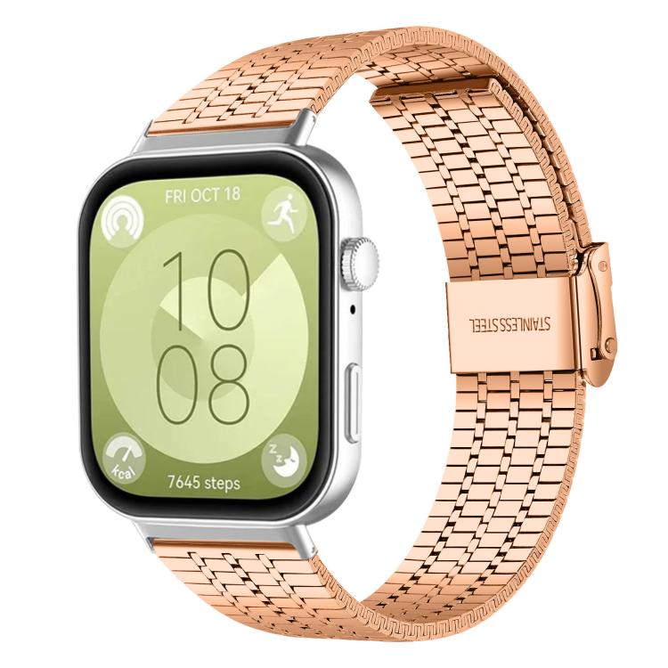 Cinturino per orologio xDfind con fibbia a sette perline in acciaio inossidabile, For Huawei Watch Fit4 Pro / Fit4 / Fit3