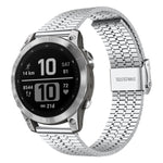Cinturino per orologio xDfind con fibbia a sette perline in acciaio inossidabile, For Garmin Fenix 8 / 7X / 6X / 5X 26mm, For Garmin Fenix 8 / 7 / 6 / 5 22mm