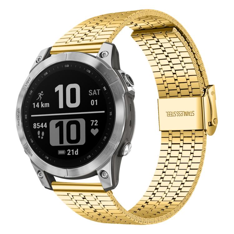 Cinturino per orologio xDfind con fibbia a sette perline in acciaio inossidabile, For Garmin Fenix 8 / 7X / 6X / 5X 26mm, For Garmin Fenix 8 / 7 / 6 / 5 22mm