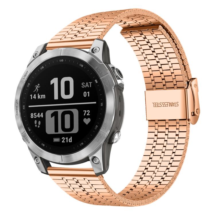 Cinturino per orologio xDfind con fibbia a sette perline in acciaio inossidabile, For Garmin Fenix 8 / 7X / 6X / 5X 26mm, For Garmin Fenix 8 / 7 / 6 / 5 22mm