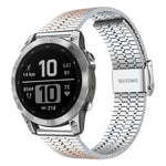 Cinturino per orologio xDfind con fibbia a sette perline in acciaio inossidabile, For Garmin Fenix 8 / 7X / 6X / 5X 26mm, For Garmin Fenix 8 / 7 / 6 / 5 22mm