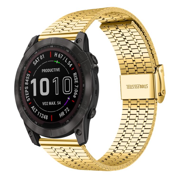 Cinturino per orologio xDfind con fibbia a sette perline in acciaio inossidabile, For Garmin Fenix 8 / 7X / 6X / 5X 26mm, For Garmin Fenix 8 / 7 / 6 / 5 22mm