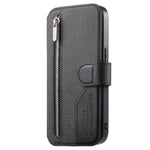 Portafoglio in pelle con cerniera, protezione antifurto MagSafe RFID in tessuto twill, custodia per telefono con cerniera., For iPhone 17e / 16e, For iPhone 17 Pro Max, For iPhone 17 Pro, For iPhone 17