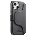Portafoglio in pelle con cerniera, protezione antifurto MagSafe RFID in tessuto twill, custodia per telefono con cerniera., For iPhone 15, For iPhone 14 Plus, For iPhone 14, For iPhone 14 Pro