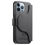 Portafoglio in pelle con cerniera, protezione antifurto MagSafe RFID in tessuto twill, custodia per telefono con cerniera., For iPhone 14 Pro Max, For iPhone 13 Pro Max, For iPhone 13 Pro, For iPhone 13