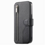 Portafoglio in pelle con cerniera, protezione antifurto MagSafe RFID in tessuto twill, custodia per telefono con cerniera., For iPhone 12, For iPhone 12 Pro Max, For iPhone 12 Pro, For iPhone 11