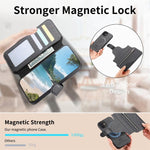 Portafoglio in pelle con cerniera, protezione antifurto MagSafe RFID in tessuto twill, custodia per telefono con cerniera., For iPhone 12, For iPhone 12 Pro Max, For iPhone 12 Pro, For iPhone 11