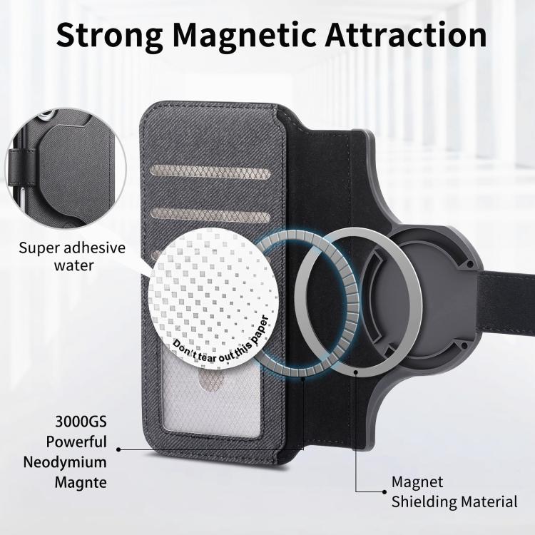 Portafoglio in pelle con cerniera, protezione antifurto MagSafe RFID in tessuto twill, custodia per telefono con cerniera., For iPhone 12, For iPhone 12 Pro Max, For iPhone 12 Pro, For iPhone 11