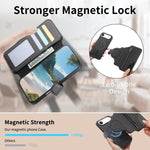 Portafoglio in pelle con cerniera, protezione antifurto MagSafe RFID in tessuto twill, custodia per telefono con cerniera., For iPhone Air, For iPhone 16 Pro Max, For iPhone 16 Pro, For iPhone 16 Plus