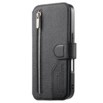 Portafoglio in pelle con cerniera, protezione antifurto MagSafe RFID in tessuto twill, custodia per telefono con cerniera., For iPhone 17e / 16e, For iPhone 17 Pro Max, For iPhone 17 Pro, For iPhone 17
