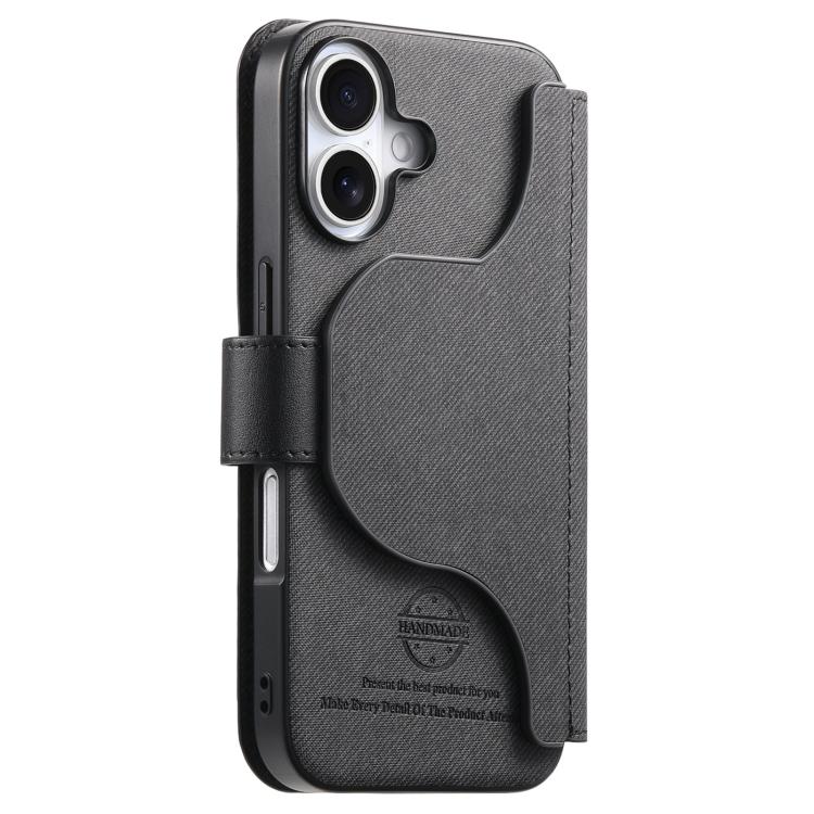 Portafoglio in pelle con cerniera, protezione antifurto MagSafe RFID in tessuto twill, custodia per telefono con cerniera., For iPhone 17e / 16e, For iPhone 17 Pro Max, For iPhone 17 Pro, For iPhone 17
