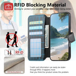 Portafoglio in pelle con cerniera, protezione antifurto MagSafe RFID in tessuto twill, custodia per telefono con cerniera., For iPhone 17e / 16e, For iPhone 17 Pro Max, For iPhone 17 Pro, For iPhone 17