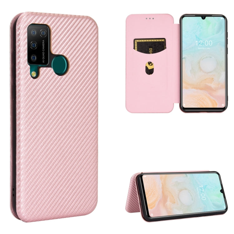 Struttura in fibra di carbonio Flip orizzontale magnetico Custodia in pelle TPU + PC + PU con slot per schede, For Galaxy M51 (Side Fingerprint), For DOOGEE N20 Pro