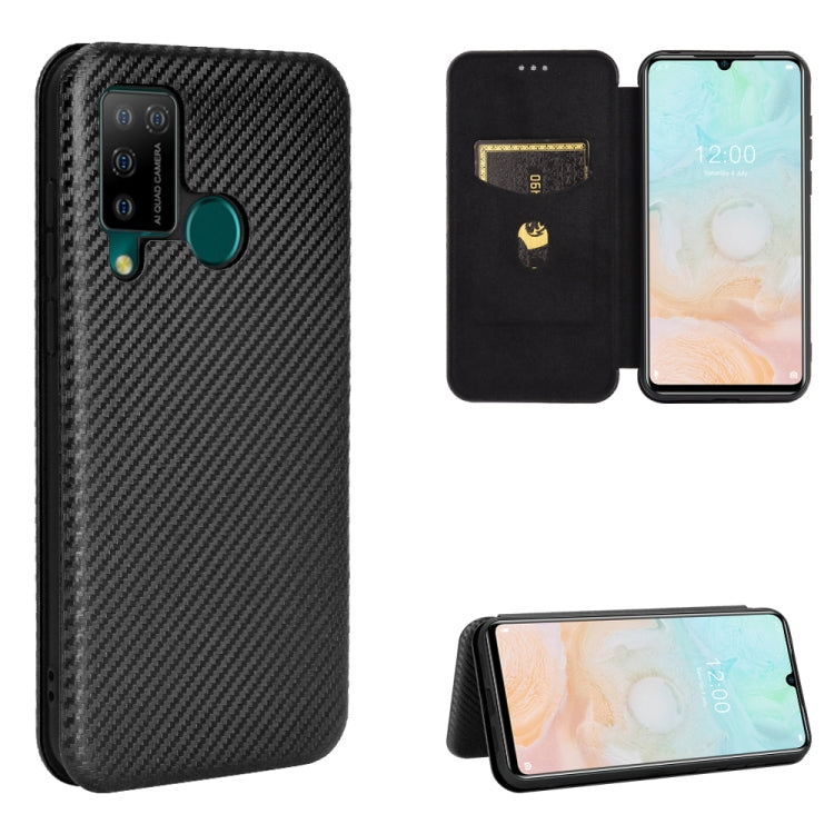 Struttura in fibra di carbonio Flip orizzontale magnetico Custodia in pelle TPU + PC + PU con slot per schede, For Galaxy M51 (Side Fingerprint), For DOOGEE N20 Pro