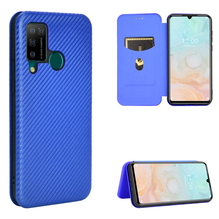 Struttura in fibra di carbonio Flip orizzontale magnetico Custodia in pelle TPU + PC + PU con slot per schede, For Galaxy M51 (Side Fingerprint), For DOOGEE N20 Pro