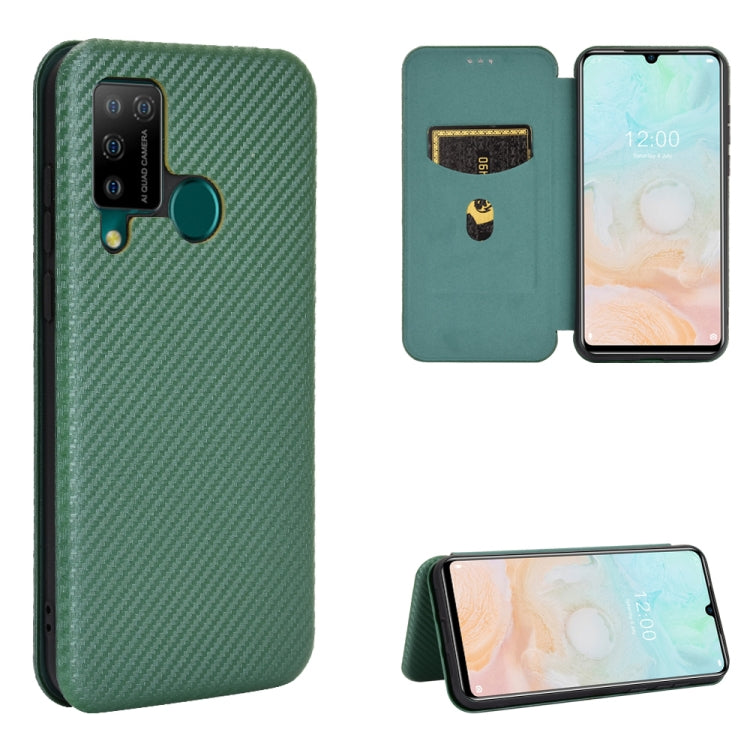 Struttura in fibra di carbonio Flip orizzontale magnetico Custodia in pelle TPU + PC + PU con slot per schede, For Galaxy M51 (Side Fingerprint), For DOOGEE N20 Pro