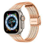 Cinturino per orologio xDfind con fibbia a sette perline in acciaio inossidabile, For Apple Watch 42 / 44 / 45 / 46 / 49mm, For Apple Watch 38 / 40 / 41 / S10 42mm