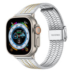 Cinturino per orologio xDfind con fibbia a sette perline in acciaio inossidabile, For Apple Watch 42 / 44 / 45 / 46 / 49mm, For Apple Watch 38 / 40 / 41 / S10 42mm