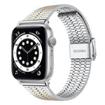 Cinturino per orologio xDfind con fibbia a sette perline in acciaio inossidabile, For Apple Watch 42 / 44 / 45 / 46 / 49mm, For Apple Watch 38 / 40 / 41 / S10 42mm