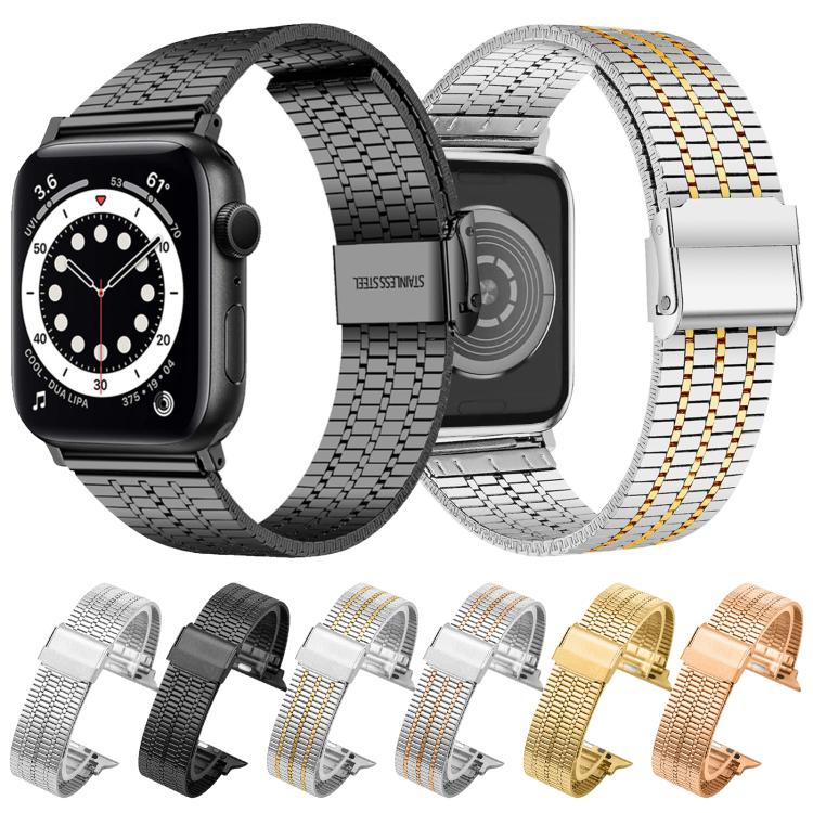 Cinturino per orologio xDfind con fibbia a sette perline in acciaio inossidabile, For Apple Watch 42 / 44 / 45 / 46 / 49mm, For Apple Watch 38 / 40 / 41 / S10 42mm