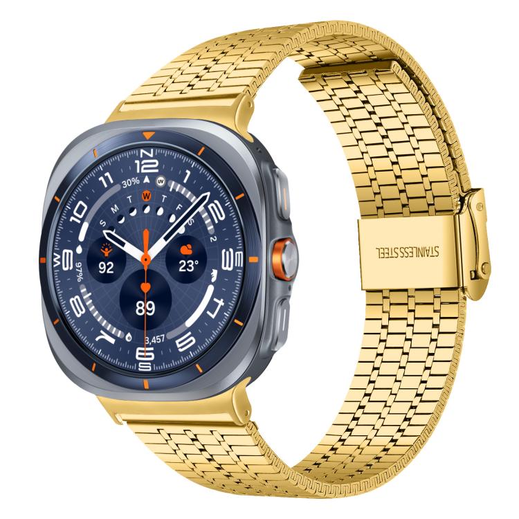 Cinturino per orologio xDfind con fibbia a sette perline in acciaio inossidabile, For Samsung Galaxy Watch Ultra / Ultra 2025, For Samsung Galaxy Watch8 / 8 Classic, For Samsung Galaxy Watch 7 / 6 / 5 / FE