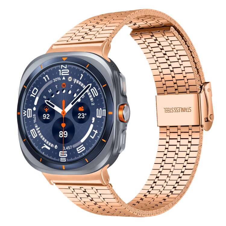 Cinturino per orologio xDfind con fibbia a sette perline in acciaio inossidabile, For Samsung Galaxy Watch Ultra / Ultra 2025, For Samsung Galaxy Watch8 / 8 Classic, For Samsung Galaxy Watch 7 / 6 / 5 / FE