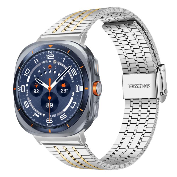 Cinturino per orologio xDfind con fibbia a sette perline in acciaio inossidabile, For Samsung Galaxy Watch Ultra / Ultra 2025, For Samsung Galaxy Watch8 / 8 Classic, For Samsung Galaxy Watch 7 / 6 / 5 / FE
