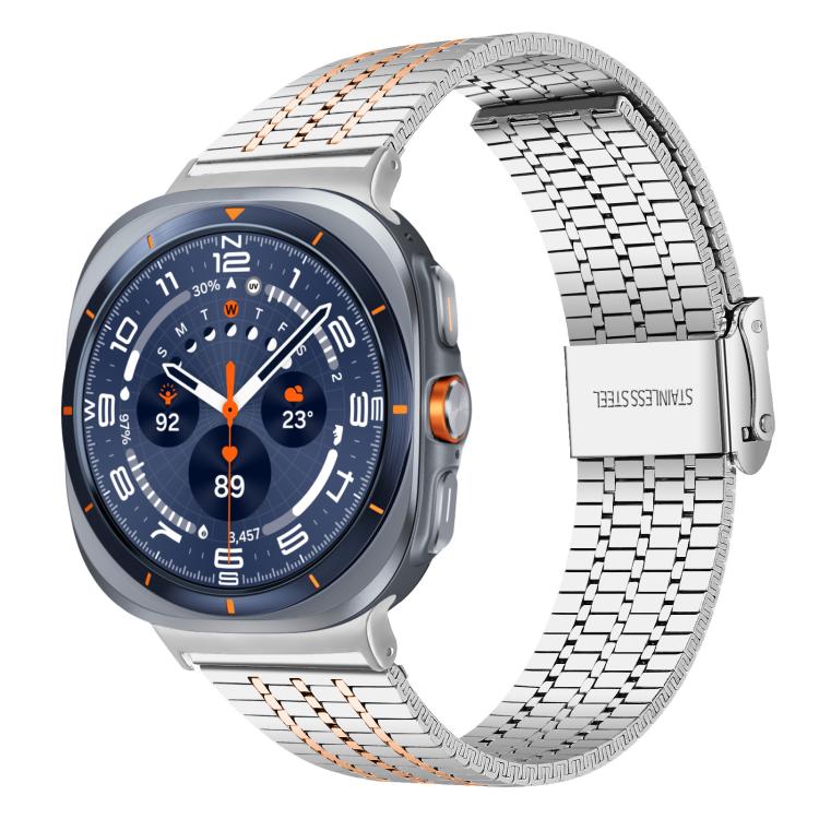 Cinturino per orologio xDfind con fibbia a sette perline in acciaio inossidabile, For Samsung Galaxy Watch Ultra / Ultra 2025, For Samsung Galaxy Watch8 / 8 Classic, For Samsung Galaxy Watch 7 / 6 / 5 / FE