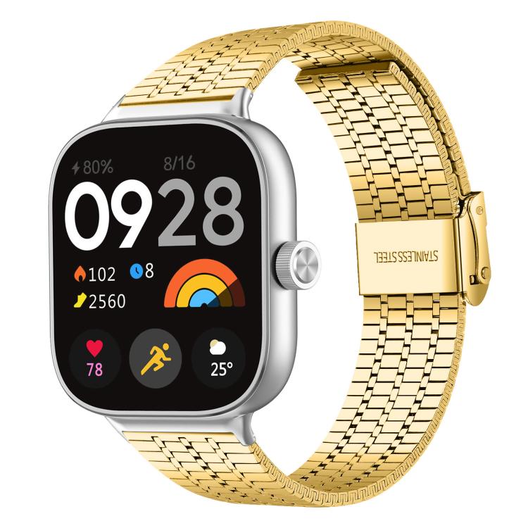 Cinturino per orologio xDfind con fibbia a sette perline in acciaio inossidabile, For Xiaomi Band 10 Pro/9 Pro/Redmi Watch 6/5/4, For Redmi Watch 3 Active / Watch 3 Lite, For Redmi Watch 3