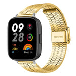 Cinturino per orologio xDfind con fibbia a sette perline in acciaio inossidabile, For Xiaomi Band 10 Pro/9 Pro/Redmi Watch 6/5/4, For Redmi Watch 3 Active / Watch 3 Lite, For Redmi Watch 3