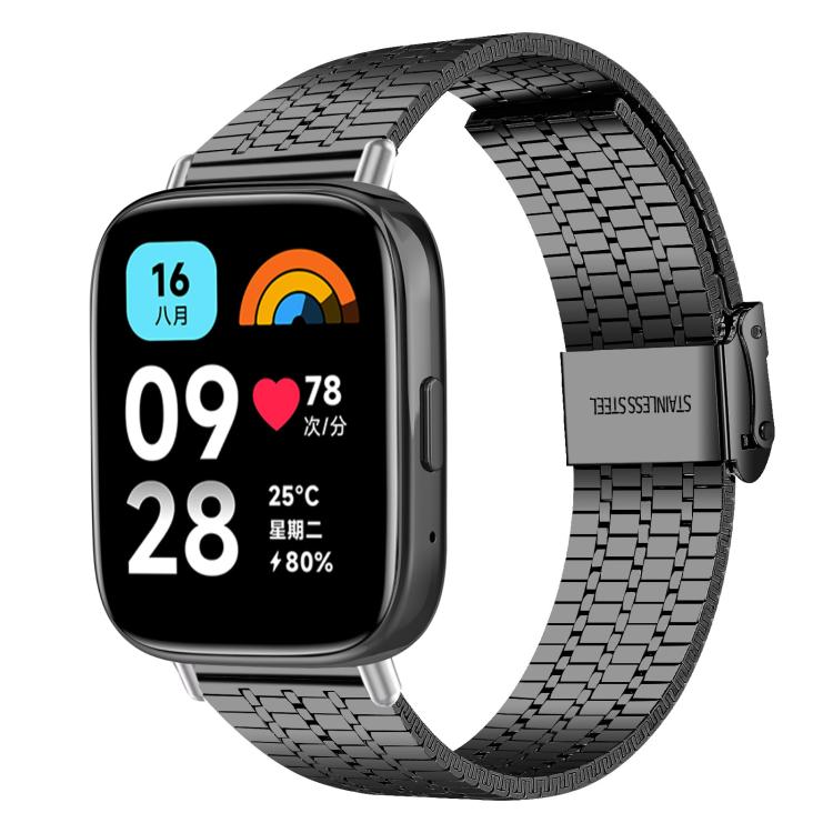 Cinturino per orologio xDfind con fibbia a sette perline in acciaio inossidabile, For Xiaomi Band 10 Pro/9 Pro/Redmi Watch 6/5/4, For Redmi Watch 3 Active / Watch 3 Lite, For Redmi Watch 3