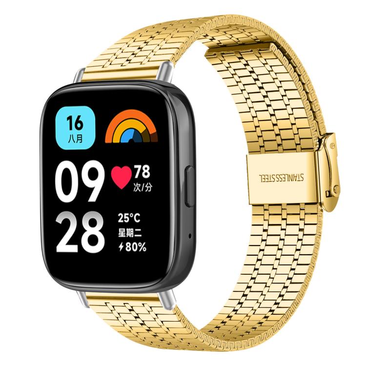 Cinturino per orologio xDfind con fibbia a sette perline in acciaio inossidabile, For Xiaomi Band 10 Pro/9 Pro/Redmi Watch 6/5/4, For Redmi Watch 3 Active / Watch 3 Lite, For Redmi Watch 3