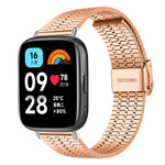 Cinturino per orologio xDfind con fibbia a sette perline in acciaio inossidabile, For Xiaomi Band 10 Pro/9 Pro/Redmi Watch 6/5/4, For Redmi Watch 3 Active / Watch 3 Lite, For Redmi Watch 3
