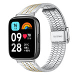 Cinturino per orologio xDfind con fibbia a sette perline in acciaio inossidabile, For Xiaomi Band 10 Pro/9 Pro/Redmi Watch 6/5/4, For Redmi Watch 3 Active / Watch 3 Lite, For Redmi Watch 3