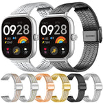 Cinturino per orologio xDfind con fibbia a sette perline in acciaio inossidabile, For Xiaomi Band 10 Pro/9 Pro/Redmi Watch 6/5/4, For Redmi Watch 3 Active / Watch 3 Lite, For Redmi Watch 3