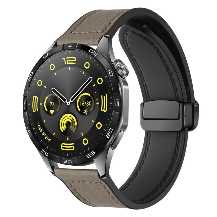 Cinturino per orologio xDfind in silicone con fibbia magnetica e motivo Crazy Horse, 18mm, 20mm, 22mm