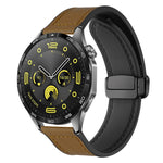 Cinturino per orologio xDfind in silicone con fibbia magnetica e motivo Crazy Horse, 18mm, 20mm, 22mm