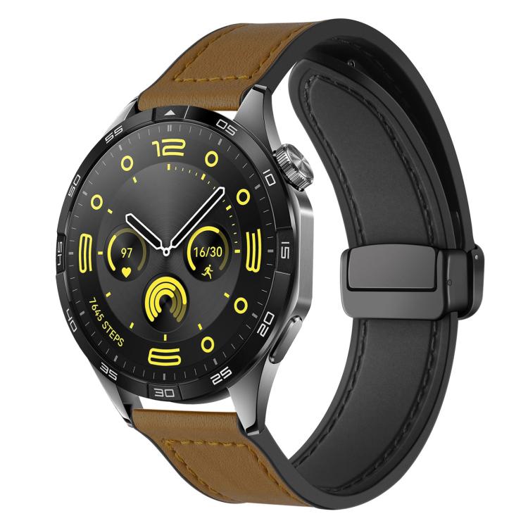 Cinturino per orologio xDfind in silicone con fibbia magnetica e motivo Crazy Horse, 18mm, 20mm, 22mm