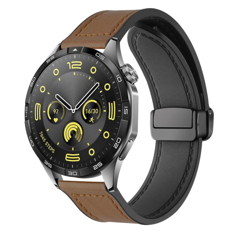 Cinturino per orologio xDfind in silicone con fibbia magnetica e motivo Crazy Horse, 18mm, 20mm, 22mm