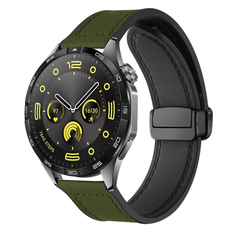 Cinturino per orologio xDfind in silicone con fibbia magnetica e motivo Crazy Horse, 18mm, 20mm, 22mm