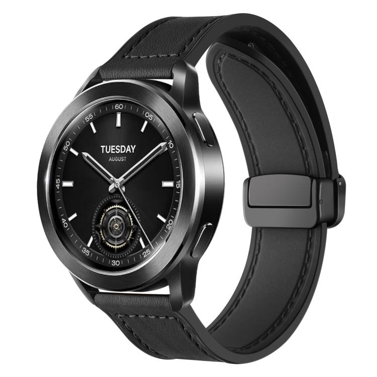 Cinturino per orologio xDfind in silicone con fibbia magnetica e motivo Crazy Horse, 18mm, 20mm, 22mm