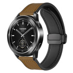 Cinturino per orologio xDfind in silicone con fibbia magnetica e motivo Crazy Horse, 18mm, 20mm, 22mm