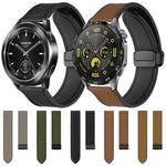 Cinturino per orologio xDfind in silicone con fibbia magnetica e motivo Crazy Horse, 18mm, 20mm, 22mm