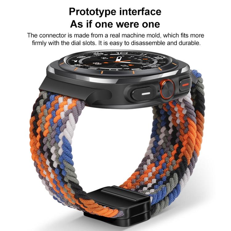 Cinturino per orologio xDfind con fibbia magnetica e passante in nylon intrecciato., For Samsung Galaxy Watch Ultra / Ultra 2025, For Samsung Galaxy Watch8 / Watch8 Classic