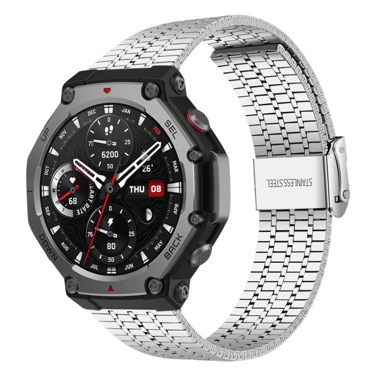 Cinturino per orologio xDfind con fibbia a sette perline in acciaio inossidabile, For Amazfit T-Rex 3