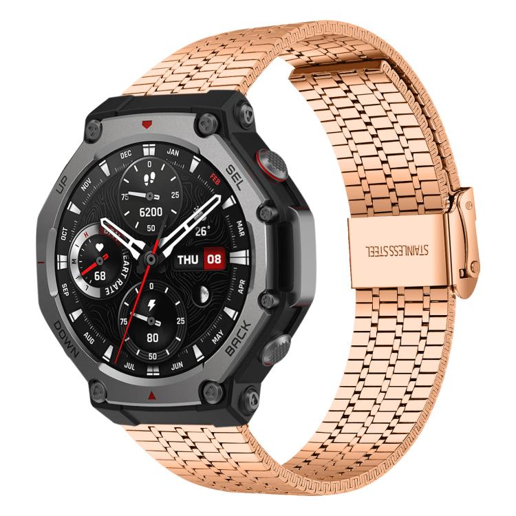 Cinturino per orologio xDfind con fibbia a sette perline in acciaio inossidabile, For Amazfit T-Rex 3