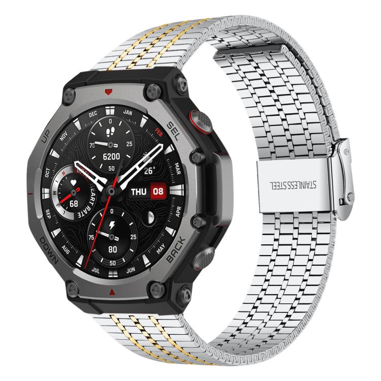 Cinturino per orologio xDfind con fibbia a sette perline in acciaio inossidabile, For Amazfit T-Rex 3