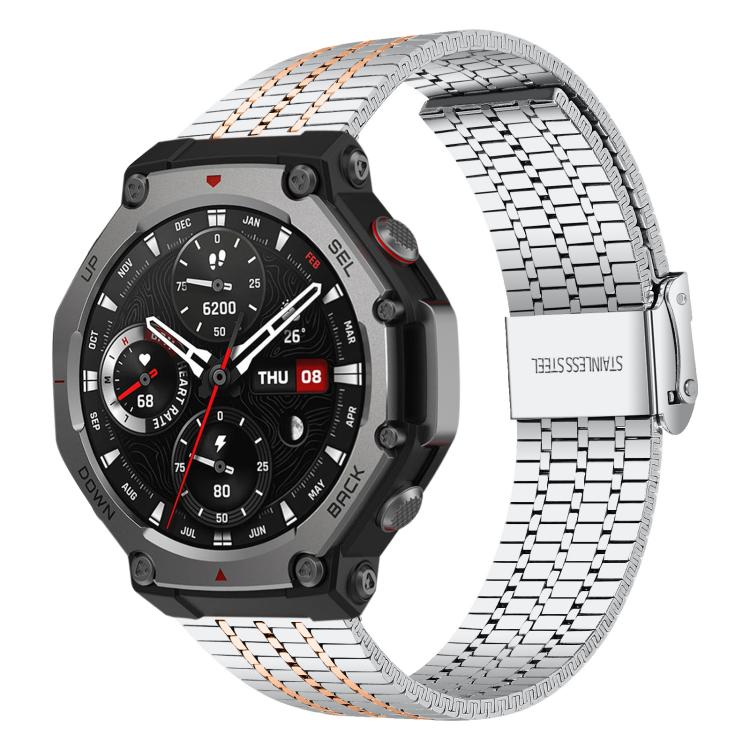 Cinturino per orologio xDfind con fibbia a sette perline in acciaio inossidabile, For Amazfit T-Rex 3