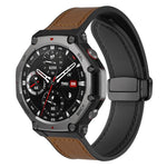 Cinturino per orologio xDfind in silicone con fibbia magnetica e motivo Crazy Horse, For Amazfit T-Rex 3
